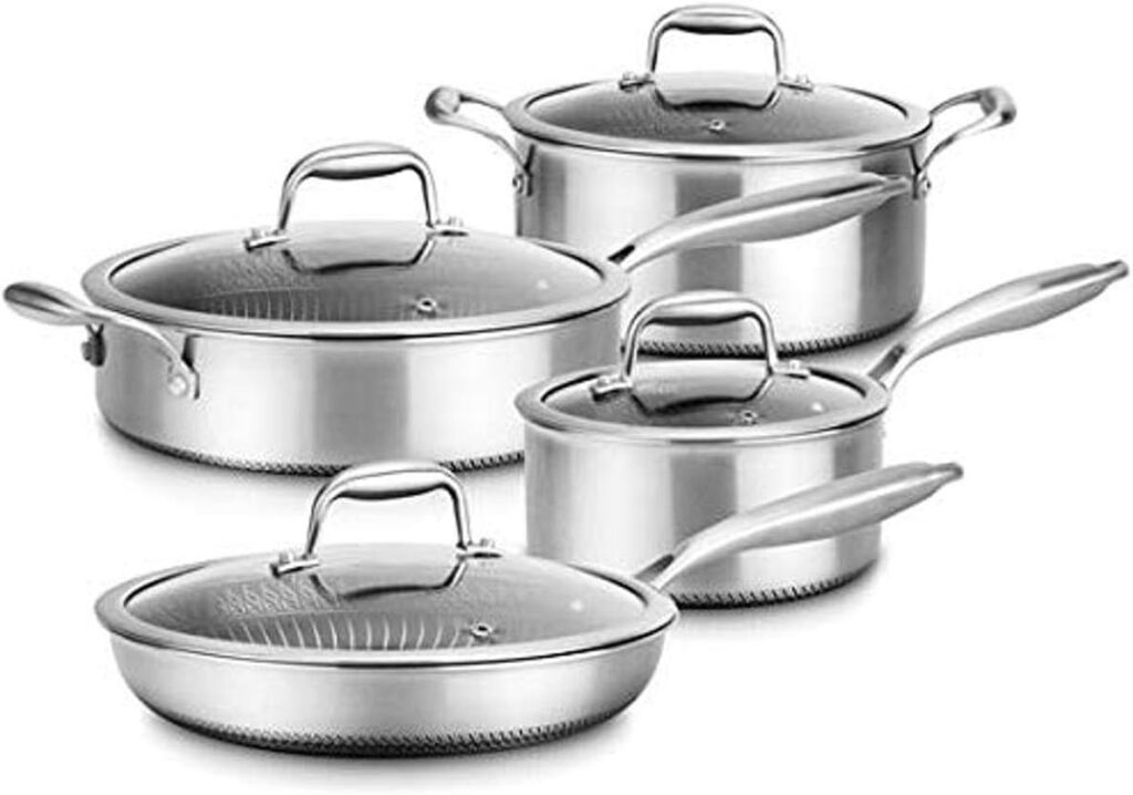 4 piece stainless steel cookware set