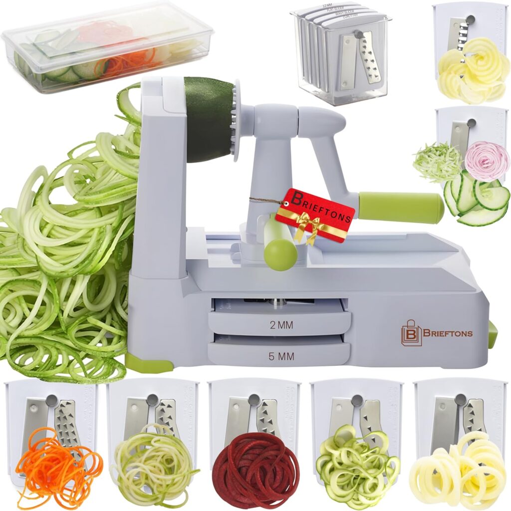 
Brieftons 7-Blade Vegetable Spiralizer