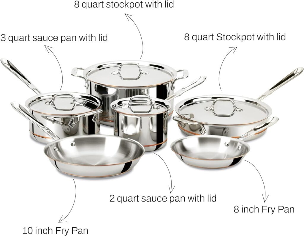 All-Clad Copper Core 5-Ply Stainless Steel Cookware Set 