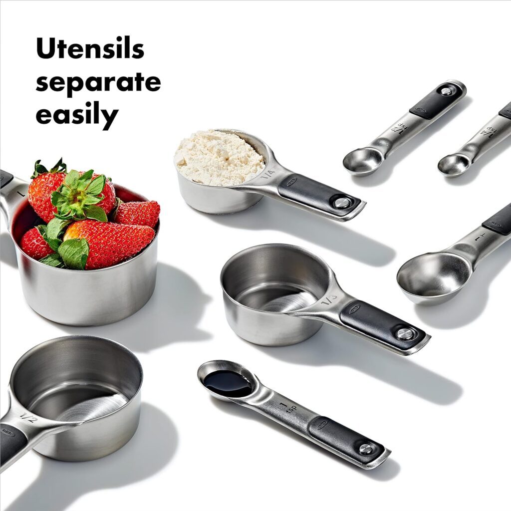 stainless steel measuring cup and spoon set
